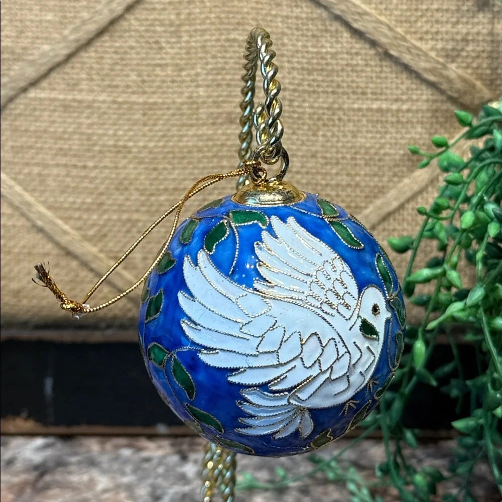 Cloisonné Dove Ornament